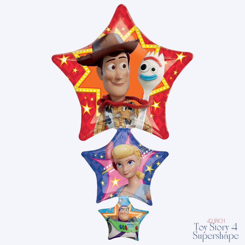 Toy Story Balloon Bouquet | Woody Buzz Birthday Balloons | Kids Party Decorations | Toy Story Birthday Decor | Balloons Set | Balloon Bundle Toy Story Supershape