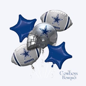 Dallas Cowboys-ballonnen - anagramlicentie | Cowboys ballonboeket | American Football-cowboyhelm | Sportballonnen