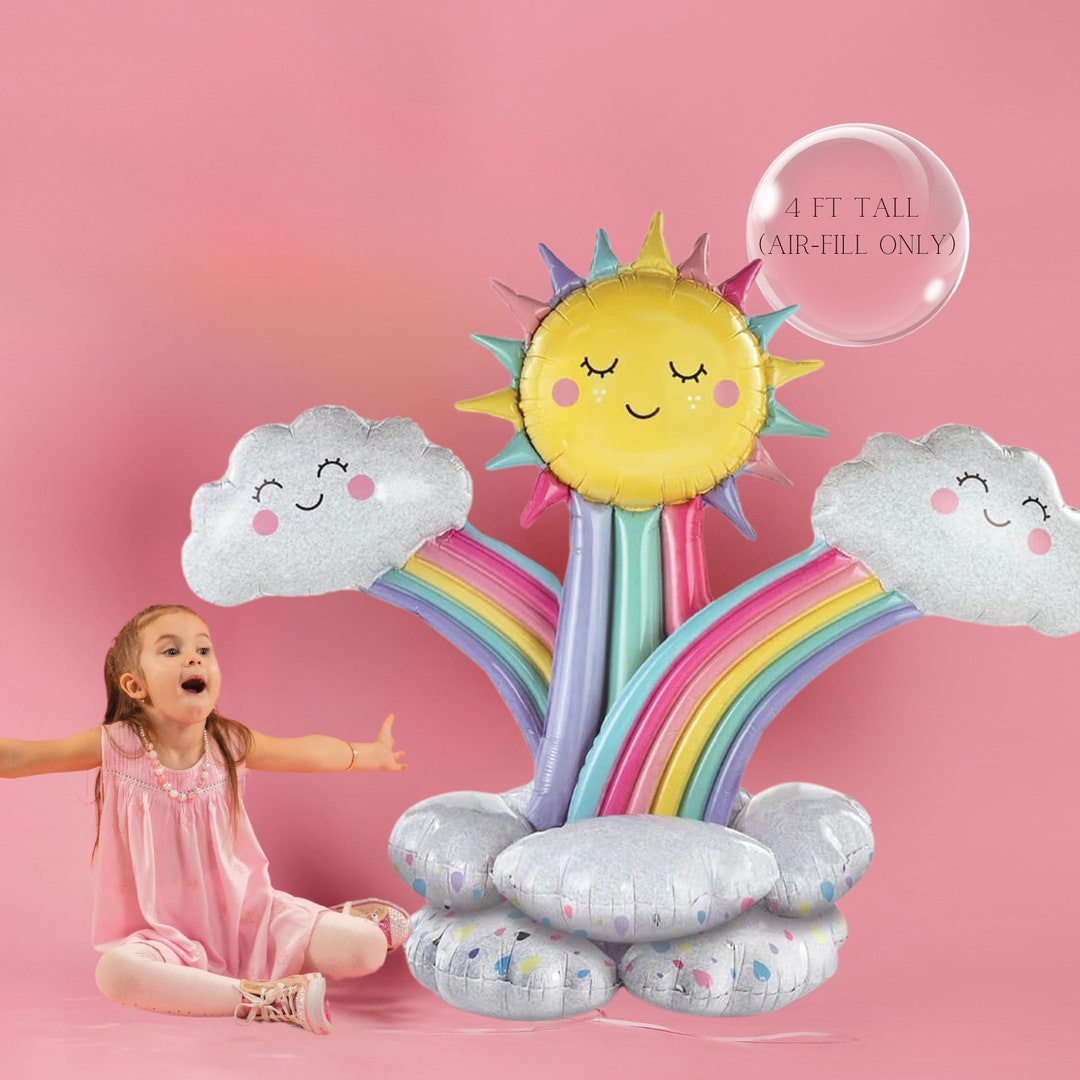 Rainbow Stacker Balloon: Unicorn Birthday Party Decorations - Etsy