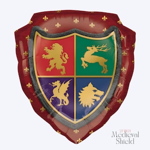 Wizard Foil Balloon: Licensed Harry Potter Party Decor 27" Medieval Shield