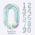 Iridescent and Holographic Number Balloon - Air Fill Only | Rainbow Shine Party Decorations | Mermaid | Unicorn | Under the sea Birthday