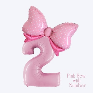 Pink Bow Balloons | Polka Dot Bow Balloon | Jumbo Bow Helium Balloon | Birthday Mini Balloons | Pink Bow Birthday | Girls Pink Birthday