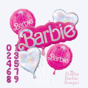 Barbie Balloons Anagram Licensed | Barbie Themed Party Decorations | Malibu Beach Barbie Balloon | Hot Pink | Pink Party | 30's