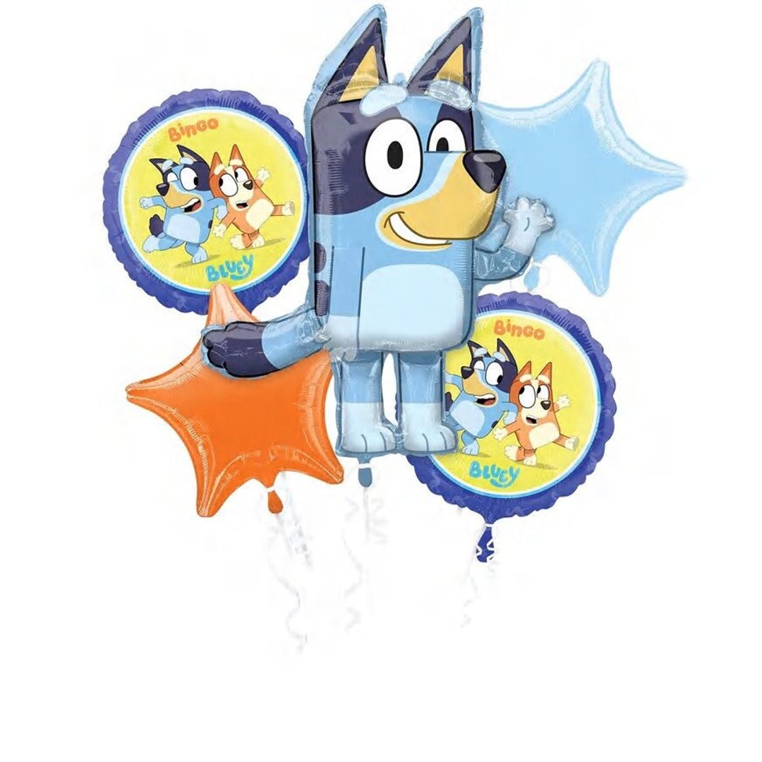 Bluey With Balloon
 Bluey Balloon Bouquet Bluey Balloons Garland Bluey Decorations Kids