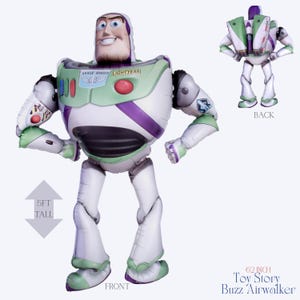 Toy Story Balloon Bouquet | Woody Buzz Birthday Balloons | Kids Party Decorations | Toy Story Birthday Decor | Balloons Set | Balloon Bundle 62" Buzz Airwalker