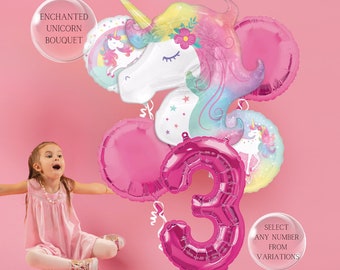 Unicorn Balloon Bouquet: Rainbow Birthday Party Decorations