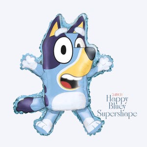 Bluey Birthday Balloons - Licensed By Anagram | Bluey and Bingo Party Supplies | Bluey Birthday Decorations | Birthday Balloons | Blue Pup