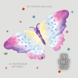 Butterfly Balloon | Butterfly Foil Balloons | Pastel Butterfly | Girls Birthday Party Decor |  Pastel Birthday Balloons | Butterfly Birthday