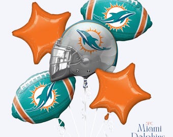 Ramo de globos de los Miami Dolphins: decoración para fiesta del día del partido de la NFL