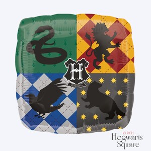 Wizard Balloons - Anagram Licensed | Harry Potter Decorations | Hogwarts balloons | Harry Potter birthday | Hogwarts | Wizard | Owl 17" Hogwarts Square