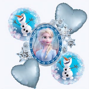 Palloncini Frozen Elsa - Anagram Licensed / Palloncini Frozen / Compleanno Frozen / Ana, Elsa, Olaf, Nokk lo Spirito dell'Acqua / 3° compleanno / 4° / 5°