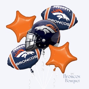 Denver Broncos Balloon Bouquet: NFL Football Party Decorations