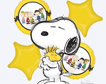 Globos de Snoopy y Peanuts: Decoración para fiesta de cumpleaños de Peanuts / Set de globos para fiesta de Snoopy y Peanuts