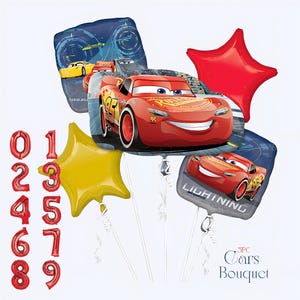 Lightning McQueen, 5pc - Anagram Licensed | Cars kids birthday | Car party decorations | Toddler birthday | Cars | Boy Birthday decorations