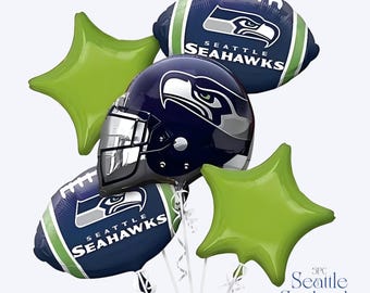 Seattle Seahawks Balloons: NFL Football Party Decorations
