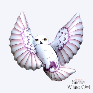 Wizard Foil Balloon: Licensed Harry Potter Party Decor 38" Snowy White Owl