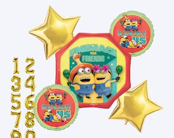 Despicable Me 4 Minions Balloon Bouquet - Anagram Licensed