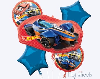 Hot Wheels Racing Car Balloons - Anagram Licensed | Vroom Vroom Birthday Party Decorations | Toddler Car Theme