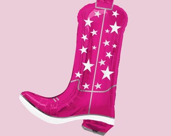 Disco Cowgirl Boot Balloon: Pink Western Party Decorations