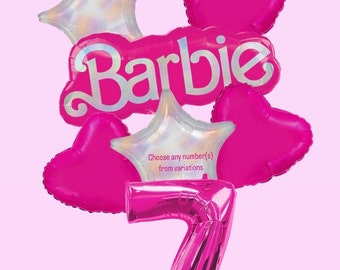 Barbie-ballonboeket: officieel gelicentieerd anagram, roze verjaardagsfeestje
