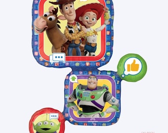 Globos de Toy Story 5 / Decoraciones para fiesta de cumpleaños de Woody y Buzz Lightyear / Decoración para fiesta de cumpleaños de Toy Box