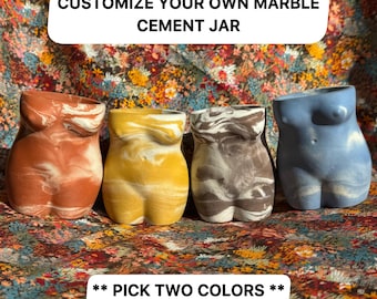 Custom Cement Female Torso Jar, Multipurpose Jar