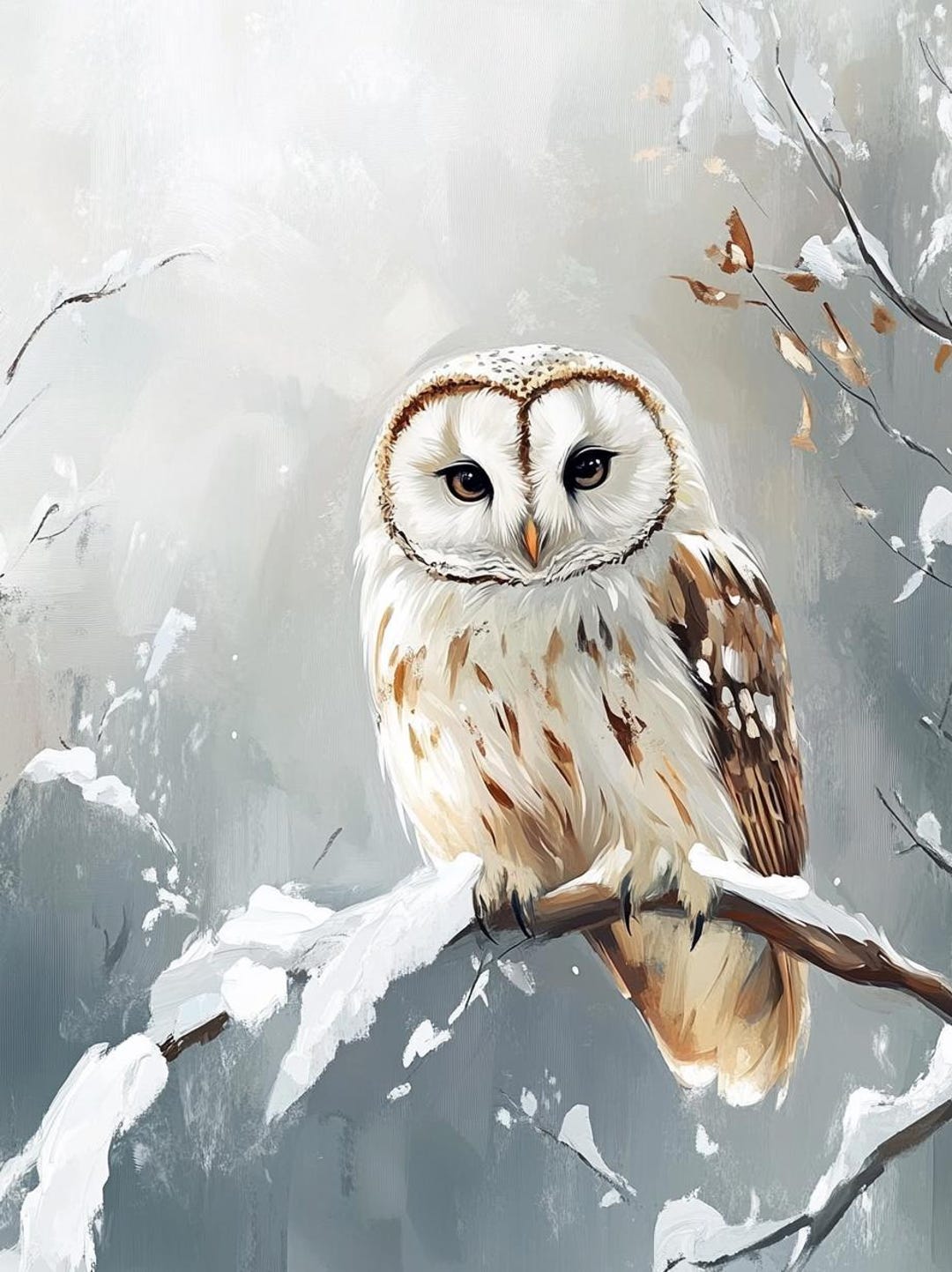 Owls in Winter - 4 Spot - Digital Download - Etsy