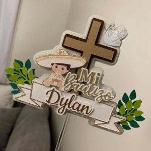 Charro Bautizo Cake Topper , Boy Bautizo Birthday Cake Topper , Charro Party, Church Charro