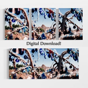 Evil Eye Uchisar Cappadocia Turkey DIGITAL DOWNLOAD photography mixed media art print Domenica Rossi