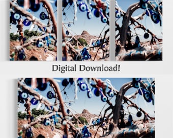 Evil Eye Uchisar Cappadocië Turkije DIGITALE DOWNLOAD fotografie mixed media art print Domenica Rossi
