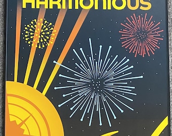 EPCOT HarmonioUS Framed Poster Print New Fireworks Show Attraction 11x17  Disney