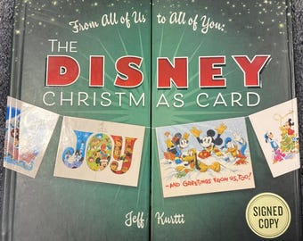 Signed Disney Christmas Card Book, 'From All of Us to All of You'