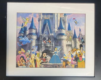 Walt Disney World Cinderella Castle 4-Pin Framed Set Where Dreams Come True