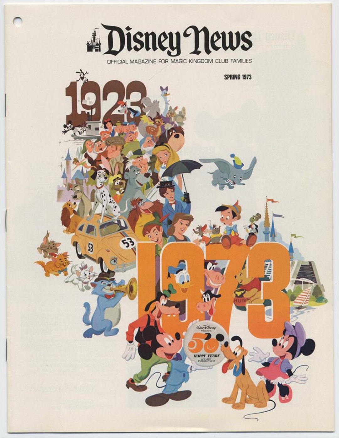 1973 Disneyland Magazine No 83 Mickey Minnie Mouse Goofy