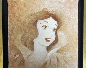 Snow White Portrait- Framed - Mike Kupka - Limited Edition Giclée on Canvas