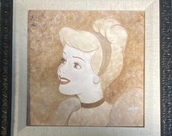 Cinderella Portrait- Framed - Mike Kupka - Limited Edition Giclee on Canvas