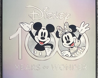 Disney 100 Years Of Wonder Framed Poster 11 x 17 Mickey and Minnie Mouse