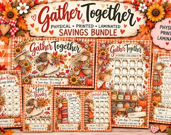 Gather Together Fall Savings Bundle | Laminated Challenges, 3D Leaf Bookmarks (Physical)