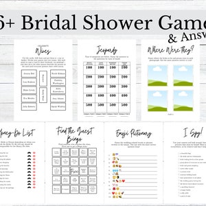 Bridal Shower Games Editable, Editable Bridal Shower Games, bridal shower games printed, fun bridal shower games