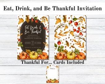 Friendsgiving Invitation, Friendsgiving Decor, Thanksgiving Invitation