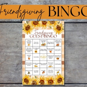 Thanksgiving Bingo, Thanksgiving Games, Thanksgiving Find the Guest Bingo Printable, Thanksgiving Bingo for Kids