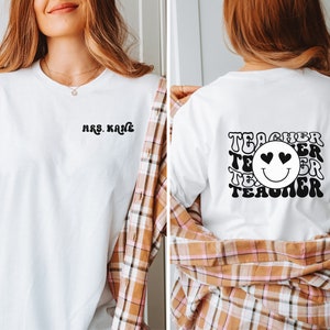 Custom Retro Teacher Shirt, Teacher Name Shirt, Teacher Gift, Gifts For Teachers, Teacher Tshirt, Teacher Appreciation, Teacher Clothes
