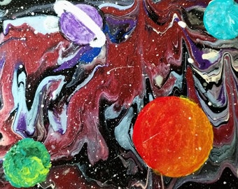 Acrylic Space Planet - Etsy