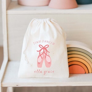Ballet Birthday Bag - Dance Birthday Favors -Customized Goodie Bag -Custom Name -Childrens Name Bag -Kids Party Favor - Girls Birthday Party