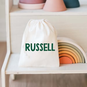 Goodie Bag personnalisé - Kids Goodie Bag - Goodie Bag personnalisé - Nom personnalisé - Childrens Name Bag - Kids Party Favor - Sac à cordon