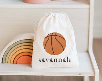 Basketball Party Favor - Sports Birthday Bag - Kids Goodie Bag -Customized Game Day Bag -Childrens Name Bag - Kids Party Favor -Sports Snack