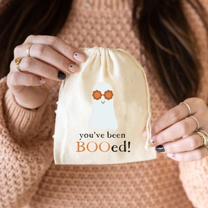 You&#39;ve Been Booed Goodie Bag - Kids Goodie Bag - Customized Halloween Bag -Holiday Bag -Kids Trick or Treat -Drawstring Bag - Trick or Treat