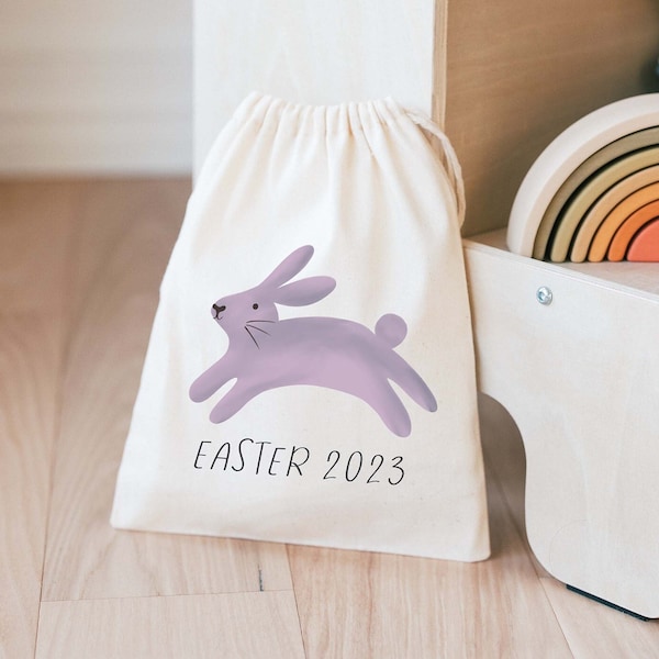 Easter Goodie Bag - Kids Goodie Bag - Customized Goodie Bag - Custom Name - Easter Egg Hunt Bag - Spring Bag - Drawstring Bag