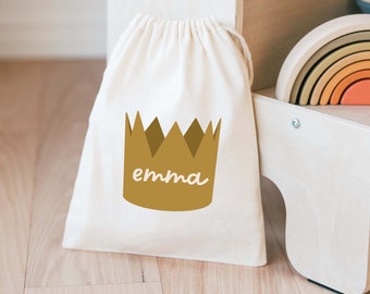 Kids Birthday Bag - Kids Goodie Bag - Customized Goodie Bag - Custom Name - Where The Wild Things Are Birthday - Crown Party Favor