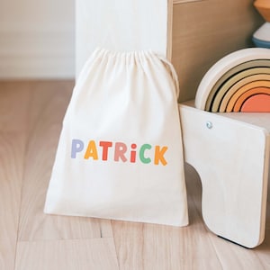 Sac cadeau personnalisé - Sac cadeau enfant - Sac cadeau personnalisé - Nom personnalisé - Sac prénom enfant - Cadeau pour enfants - Sac à cordon